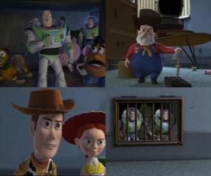 Puzzle À la fin Woody veut retourner avec ses amis, mais Foreman les arrête.