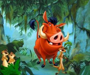 Puzzle Amis de Simba, Timon et Pumbo