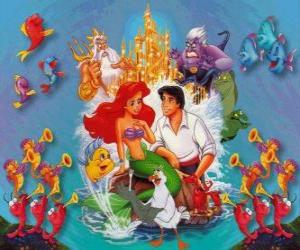Puzzle Ariel avec Eric et autres personnages