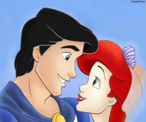 Puzzle Ariel, avec son amour Prince Eric