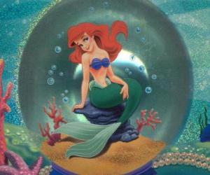 Puzzle Ariel, la petite sirène de la mer en rêvant de son prince Éric