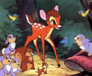 Puzzle Bambi de parler à Pan-Pan et leurs frères et sœurs dans la forêt