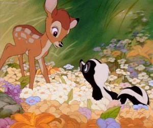 Puzzle Bambi et Fleur