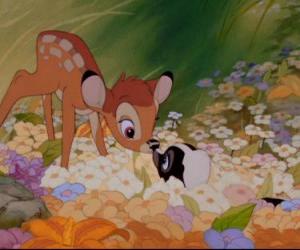 Puzzle Bambi Meets une mouffette vous appelez Fleur