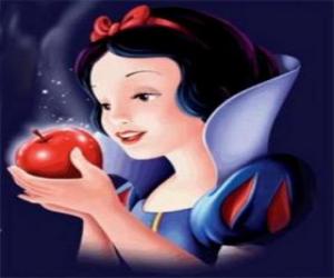 Puzzle Blanche-Neige avec une pomme empoisonnée