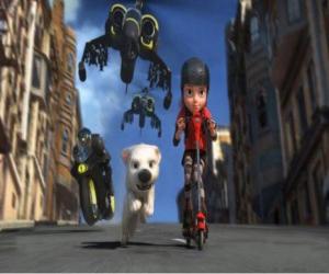 Puzzle Bolt et Penny qui fuient les mauvais - Volt et Penny qui fuient les mauvais