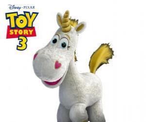 Puzzle Buttercup est une licorne qui est une bone amie de Jesse dans Toy Story 3