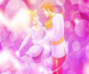 Puzzle Cendrillon et le Prince en dansant