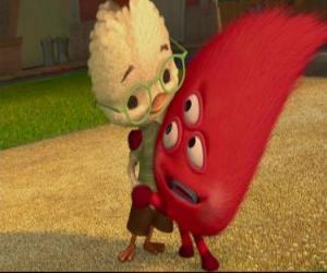 Puzzle Chicken Little avec un extraterrestre
