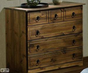 Puzzle Commode, meuble bas et à large tiroirs