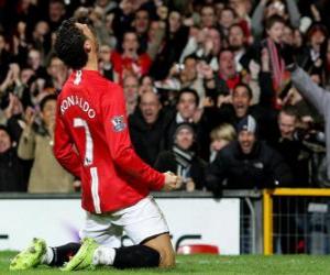Puzzle Cristiano Ronaldo se félicitant un but