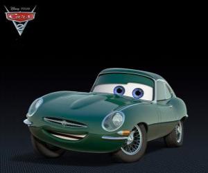 Puzzle David Hobbscap le jaguar vert, est maintenant une star internationale dans motorsport