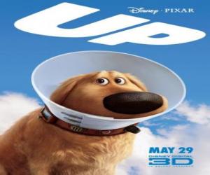 Puzzle Dug, le chien que parle, un golden retriever avec son collier spécial