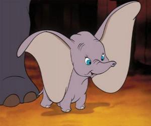 Puzzle Dumbo, le petit éléphant avec de grandes oreilles