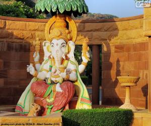 Puzzle Ganesh ou Ganesha, le dieu de la sagesse et de la littérature	