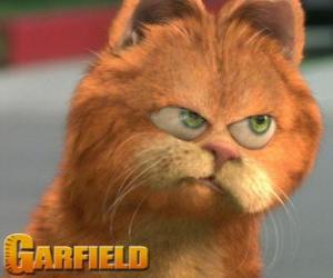 Puzzle Garfield avec le visage en colère