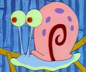 Puzzle Gary l'escargot, un escargot marin, qui est l'animal de compagnie aimé de Bob l'éponge