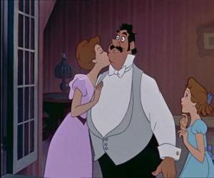 Puzzle George, quand on le voit avec sa femme et Wendy le Jolly Roger de vol.