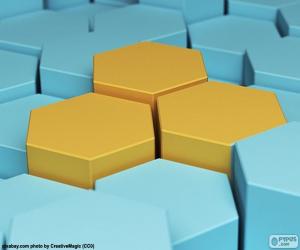 Puzzle Hexagone, polygone à six sommets