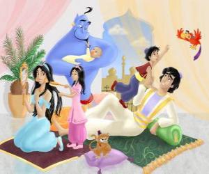 Puzzle La famille de Jasmine et Aladdin