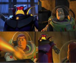 Puzzle La lutte entre les Zor et Buzz ami Explorer, à la fin de celui-ci, il apprend que son père est Zor.