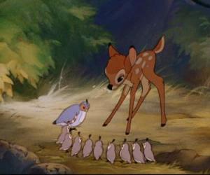 Puzzle La perdrix et saluer leur jeune Bambi