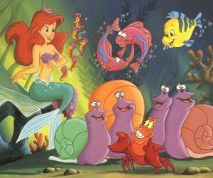 Puzzle La Petite Sirène Ariel avec ses amis