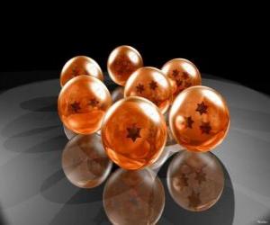 Puzzle Le légendaire Dragon Balls soit un total de sept zones qui seront recueillies aboutissant à l'apparition du dragon sacré qui peut accorder n'importe quel voeu.