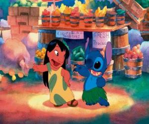 Puzzle Lilo et Stitch danse sur le marché