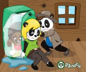 Puzzle Max et Penny essayer de mettre dans le congélateur pour Jay-pois