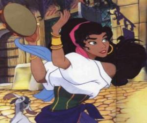 Puzzle Megara, ou Meg, vêtu d'gitanes