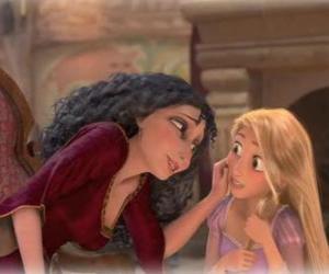 Puzzle Mère Gothel est que les verrous Raiponce dans la tour, afin de protéger ses cheveux magiques