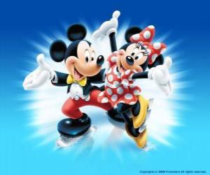 Puzzle Mickey et Minnie dansant