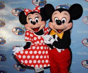 Puzzle Mickey et Minnie Mouse