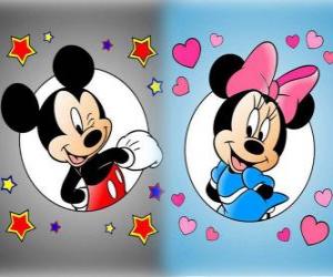 Puzzle Mickey et Minnie