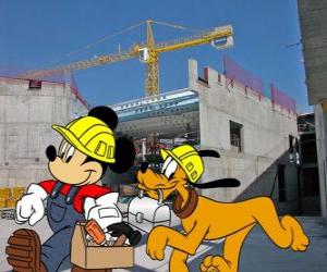 Puzzle Mickey Mouse et Pluton les opérateurs