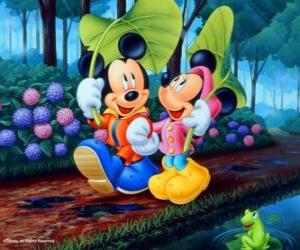 Puzzle Mickey Mouse marchant