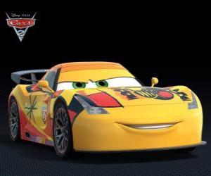Puzzle Miguel est la voiture qui représente l'Espagne avec le numéro 5