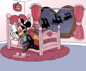 Puzzle Minnie en rêvant tjoieux au cours de la nuit de la veille de Noël