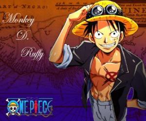 Puzzle Monkey D. Ruffy, capitaine pirate qualifiés dans le combat mêlée