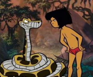 Puzzle Mowgli et serpent Kaa
