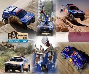 Puzzle Nasser Al-Attiyah voiture championne du Dakar 2011
