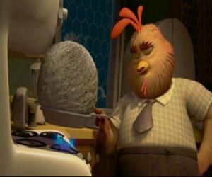Puzzle Père de Chicken Little, Buck Cluck, dans la cuisine