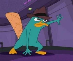 Puzzle Perry l'ornithorynque est la mascotte de Phineas et Ferb, est également un agent secret, l'agent de Pi
