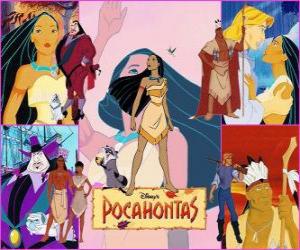 Puzzle Plusieurs images de Pocahontas
