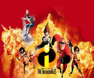 Puzzle Plusieurs personnages de Les Indestructibles
