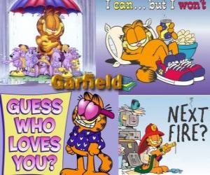 Puzzle Plusieurs photos de Garfield
