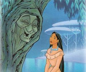Puzzle Pocahontas parler aux vieux saule, Grand-mère Saule