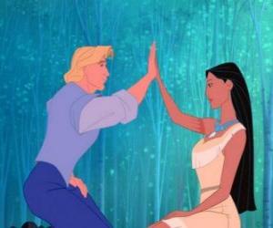 Puzzle Pocahontas répond le capitaine anglais John Smith