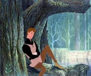 Puzzle Prince Philippe dans les bois, la pensée
